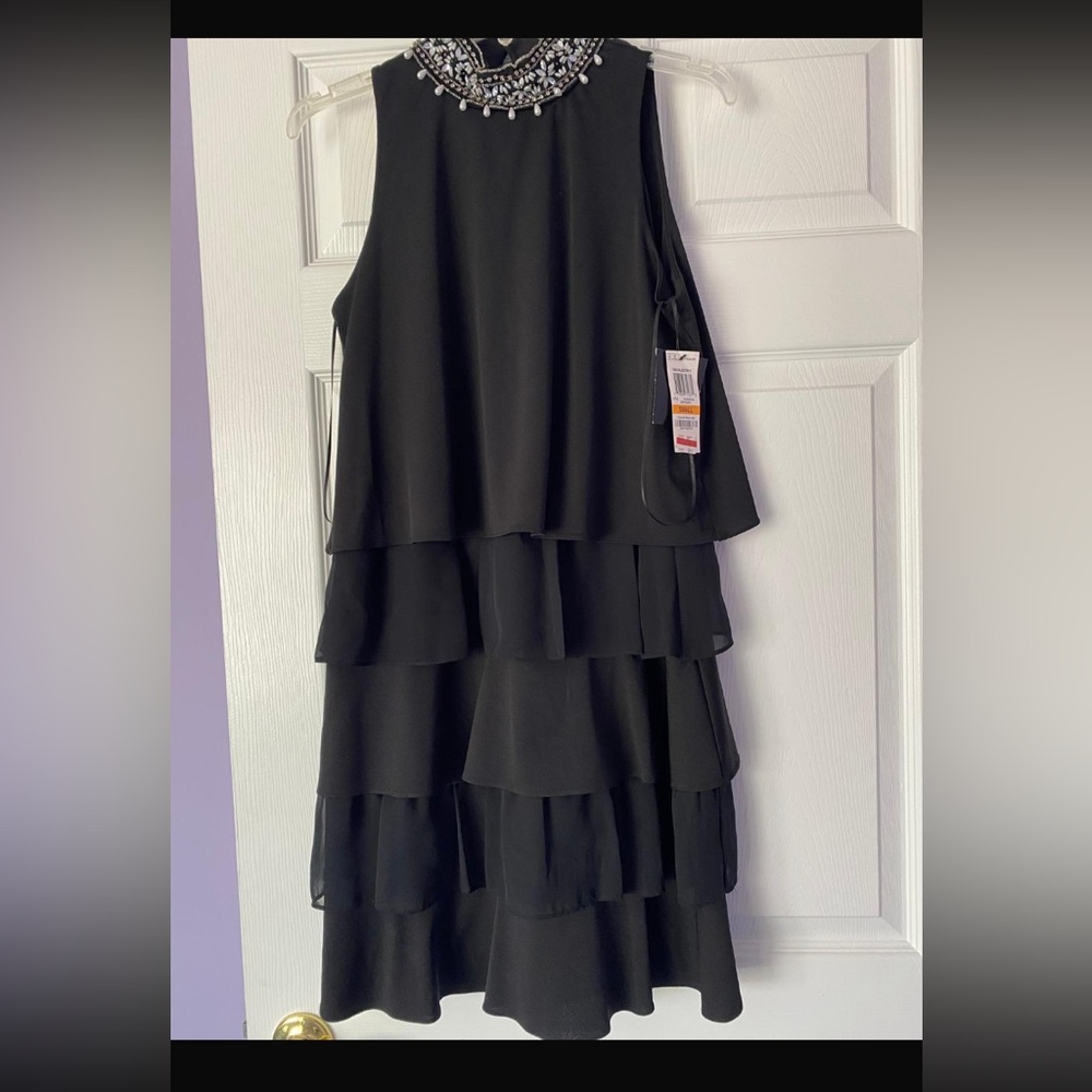 Elegant Black Layered Dress